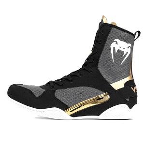 Venum - Boxing Shoes / Elite / Black-White-Gold / EU 44